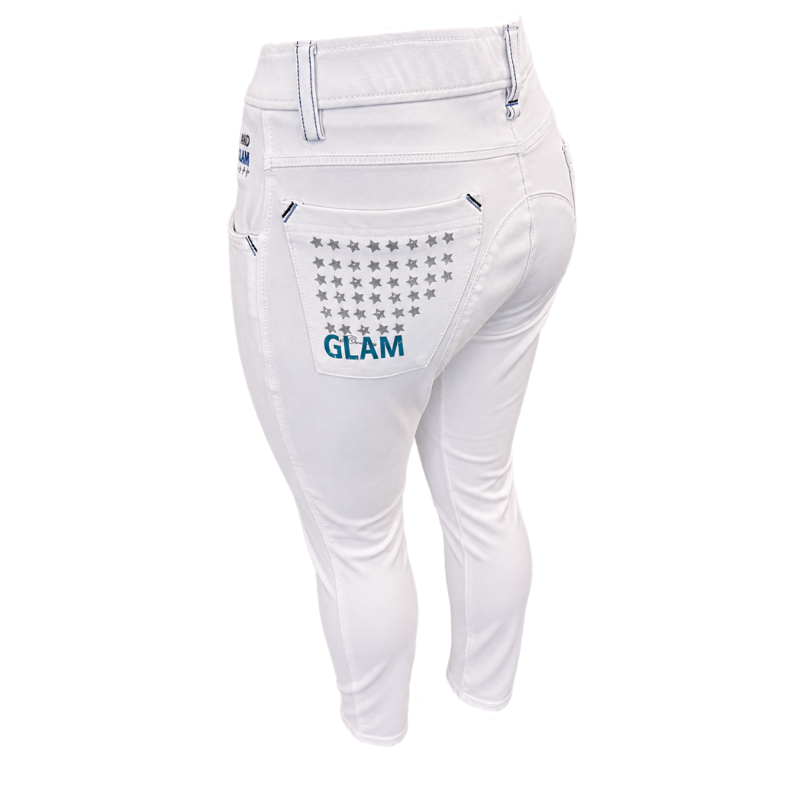 HV Polo Linda Crown Ladies Breeches - White-1