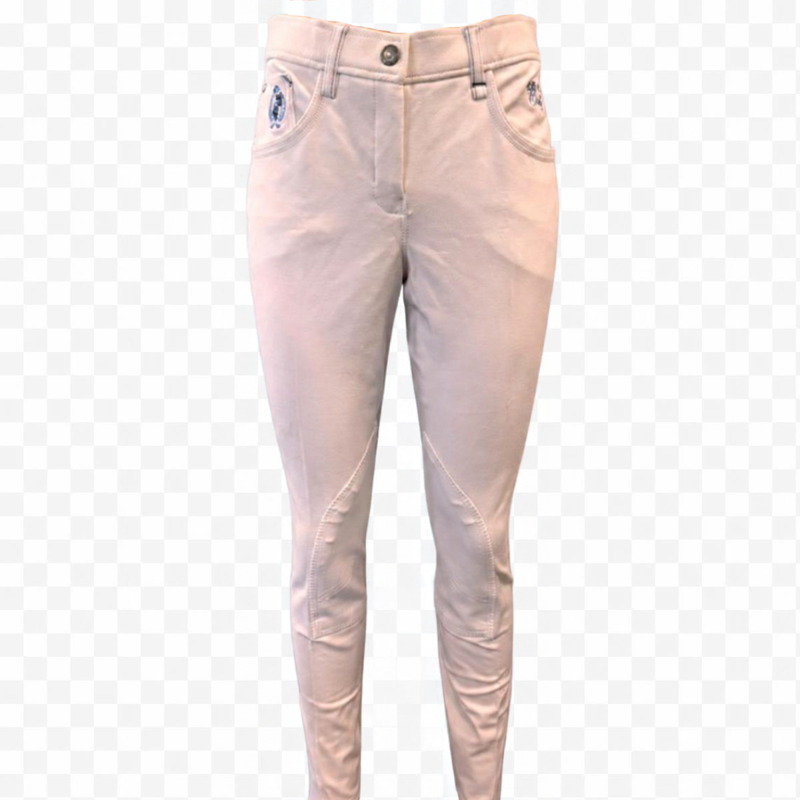 HV Polo Linda Crown Ladies Breeches - White-2
