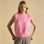 Joules Ladies Holly Knitted Crew Neck Vest - Pink