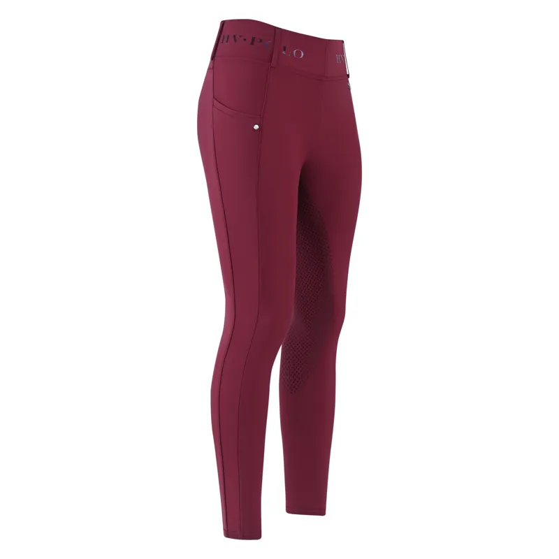 HV Polo Ladies Favourite Full Grip Riding Tights - Wine