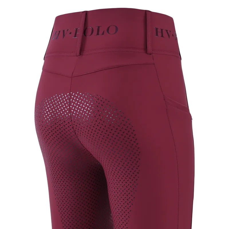 HV Polo Ladies Favourite Full Grip Riding Tights - Wine-2