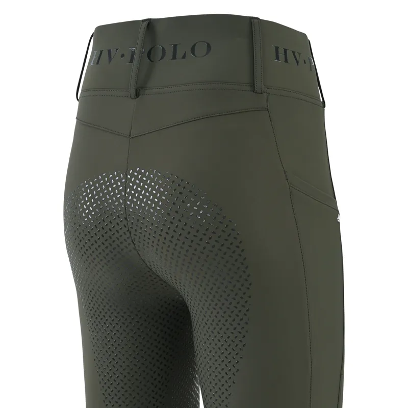 HV Polo Ladies Favourite Full Grip Riding Tights - Forest Green-2