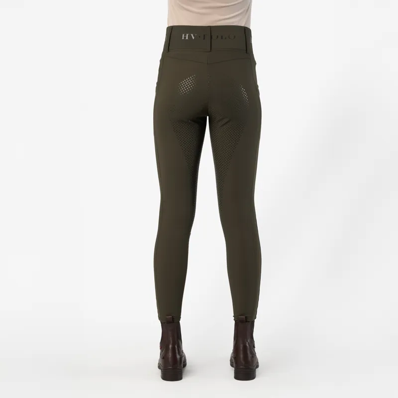HV Polo Ladies Favourite Full Grip Riding Tights - Forest Green-5