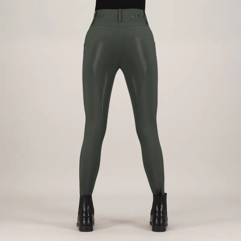 HV Polo Ladies Favourite Full Grip Riding Tights - Duck Green-5
