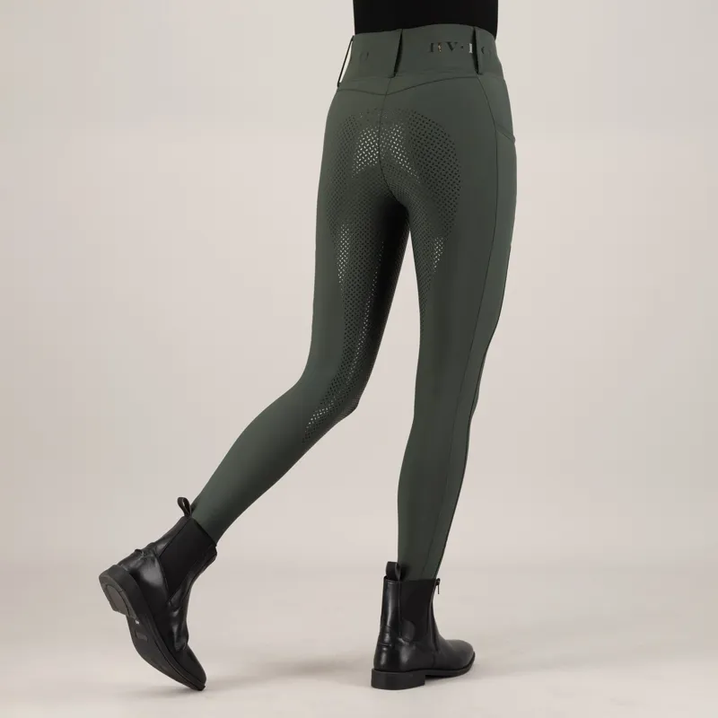 HV Polo Ladies Favourite Full Grip Riding Tights - Duck Green-4
