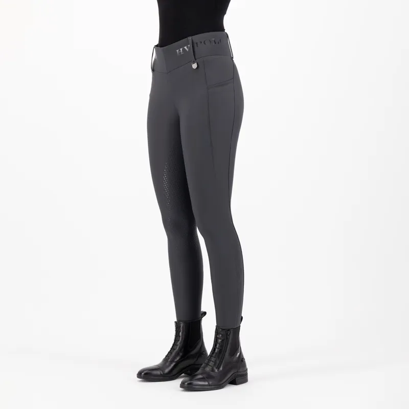 HV Polo Ladies Favourite Full Grip Riding Tights - Zinc Grey-1