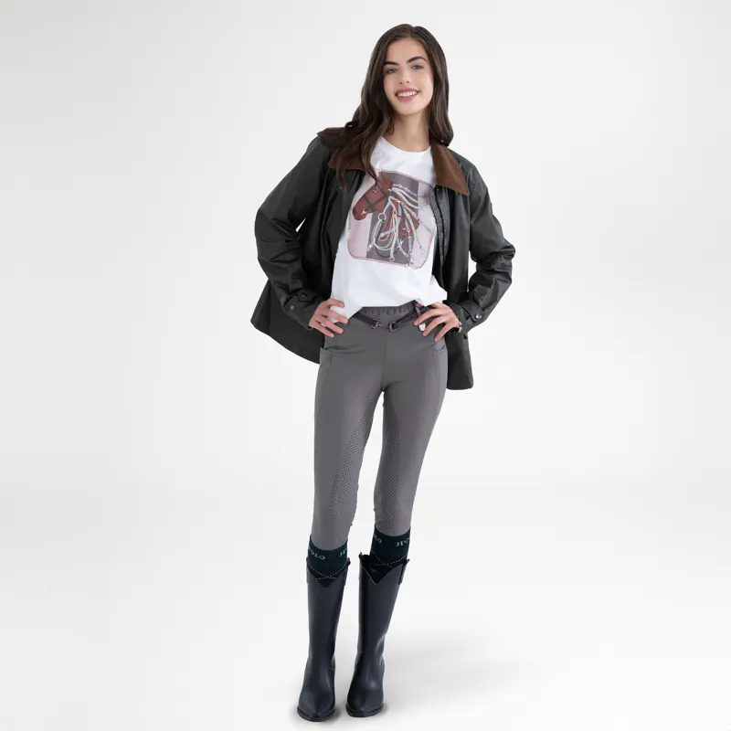 HV Polo Ladies Favourite Full Grip Riding Tights - Zinc Grey-6