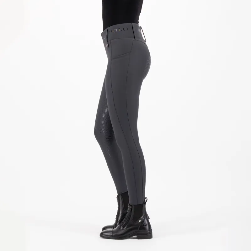 HV Polo Ladies Favourite Full Grip Riding Tights - Zinc Grey-2
