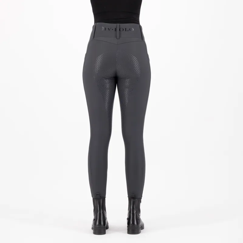 HV Polo Ladies Favourite Full Grip Riding Tights - Zinc Grey-5