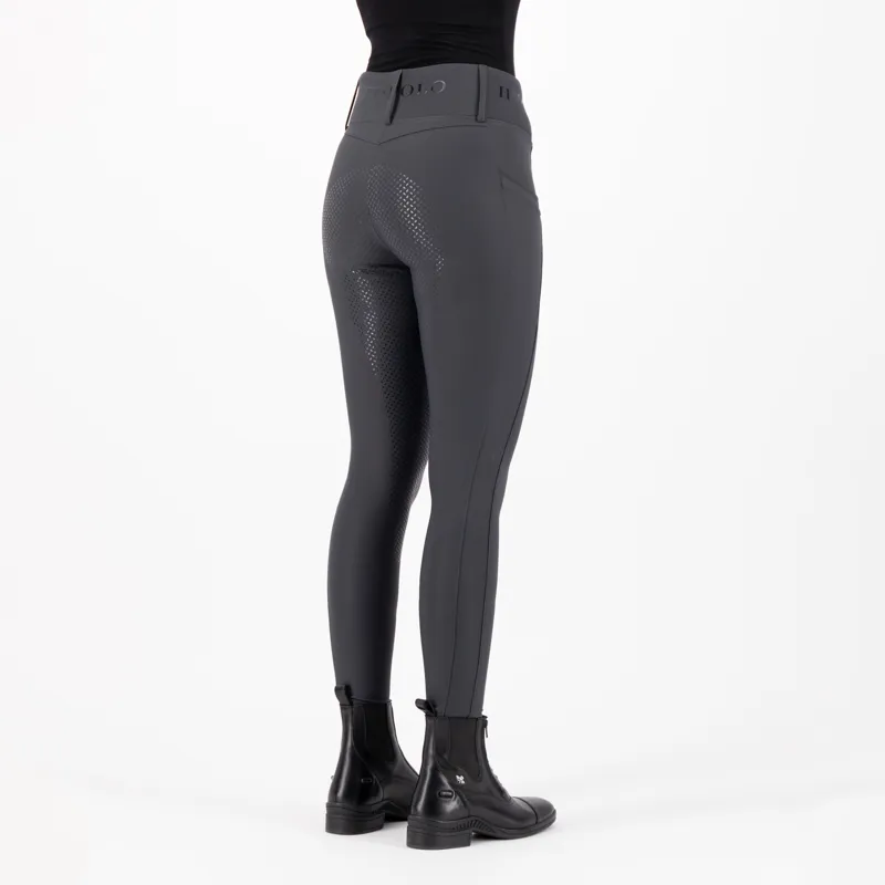 HV Polo Ladies Favourite Full Grip Riding Tights - Zinc Grey-4