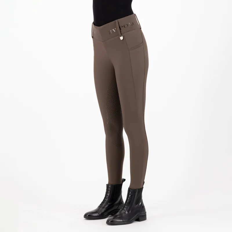 HV Polo Ladies Favourite Full Grip Riding Tights - Mocca-1