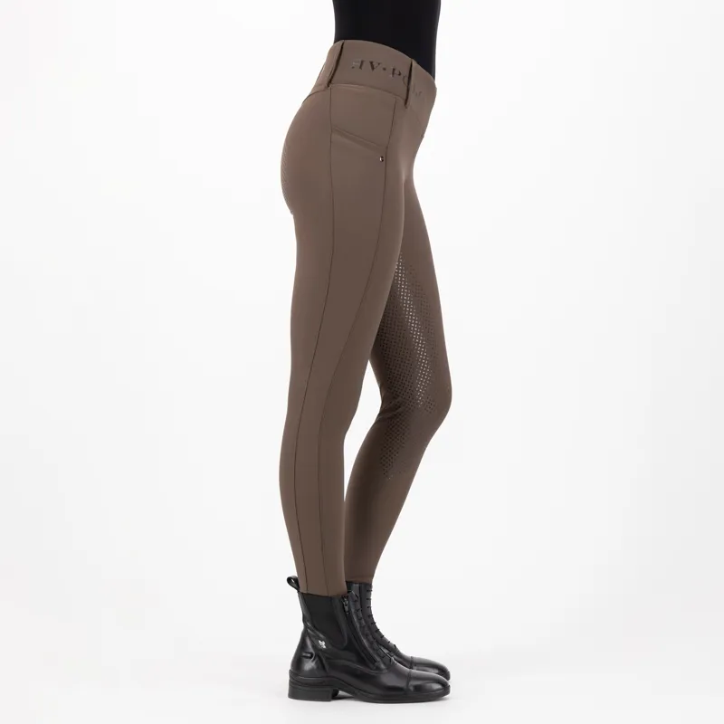 HV Polo Ladies Favourite Full Grip Riding Tights - Mocca-3