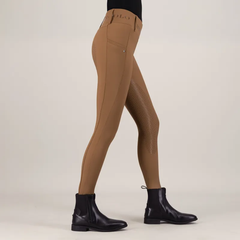 HV Polo Ladies Favourite Full Grip Riding Tights - Leather-5
