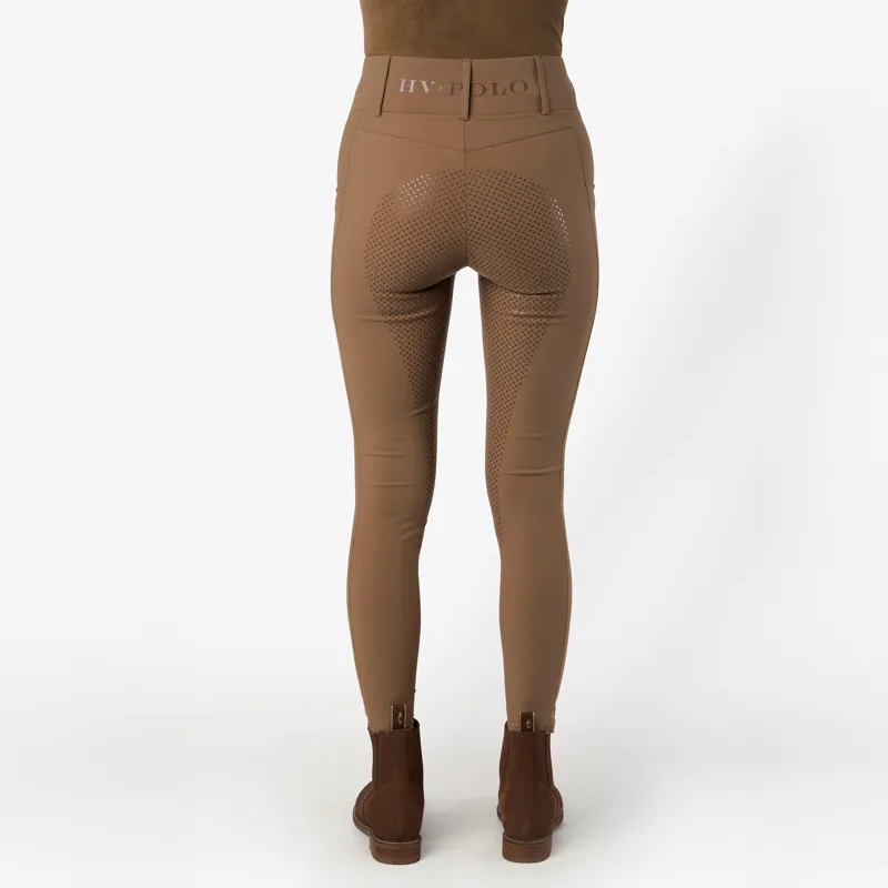 HV Polo Ladies Favourite Full Grip Riding Tights - Peacan-5