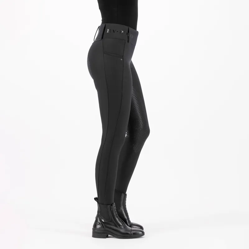 HV Polo Ladies Favourite Full Grip Riding Tights - Black-7