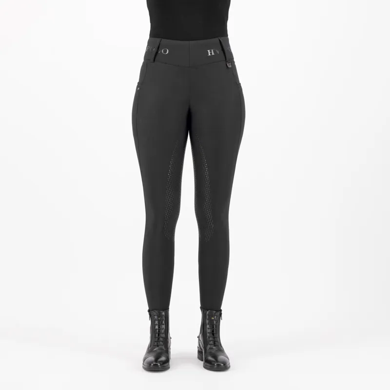 HV Polo Ladies Favourite Full Grip Riding Tights - Black-3