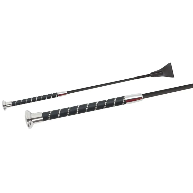 Fleck Silk Touch Crystal Whip - Black/Chrome