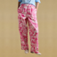 Joules Ladies Hallie Pull On Cotton Trousers - Pink Printed