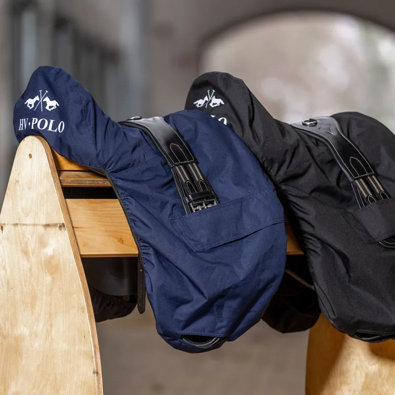HV Polo Jumping Saddle Cover - Navy-1