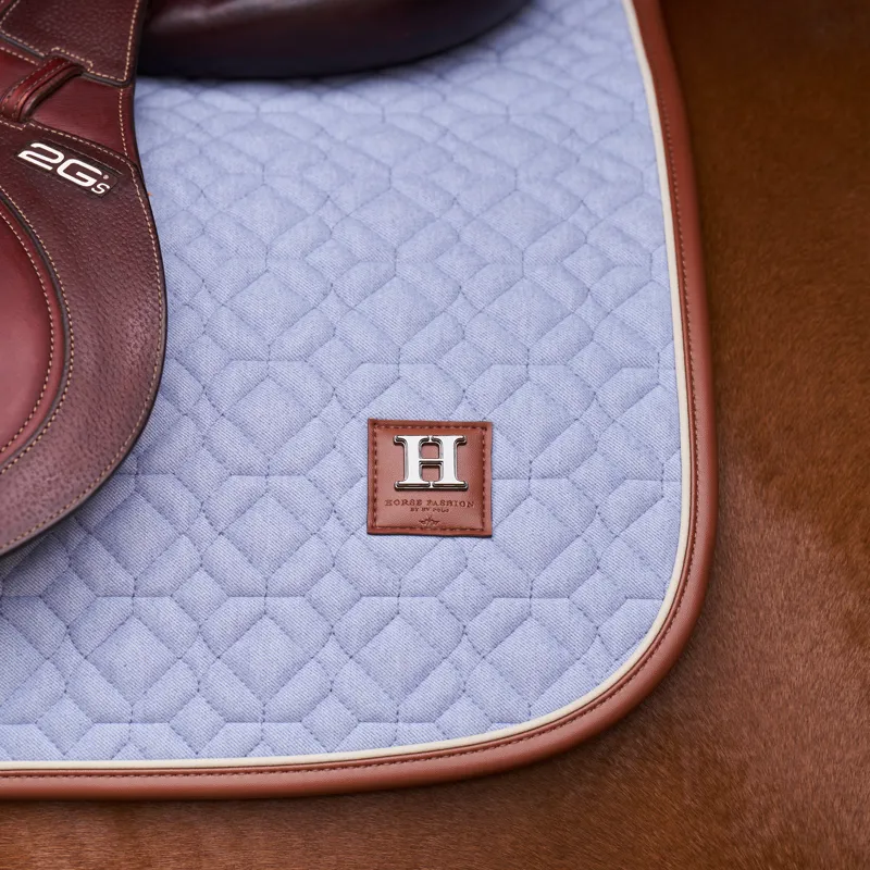 HV Polo Luxi Dressage Saddlepad Full - Powder Blue-1