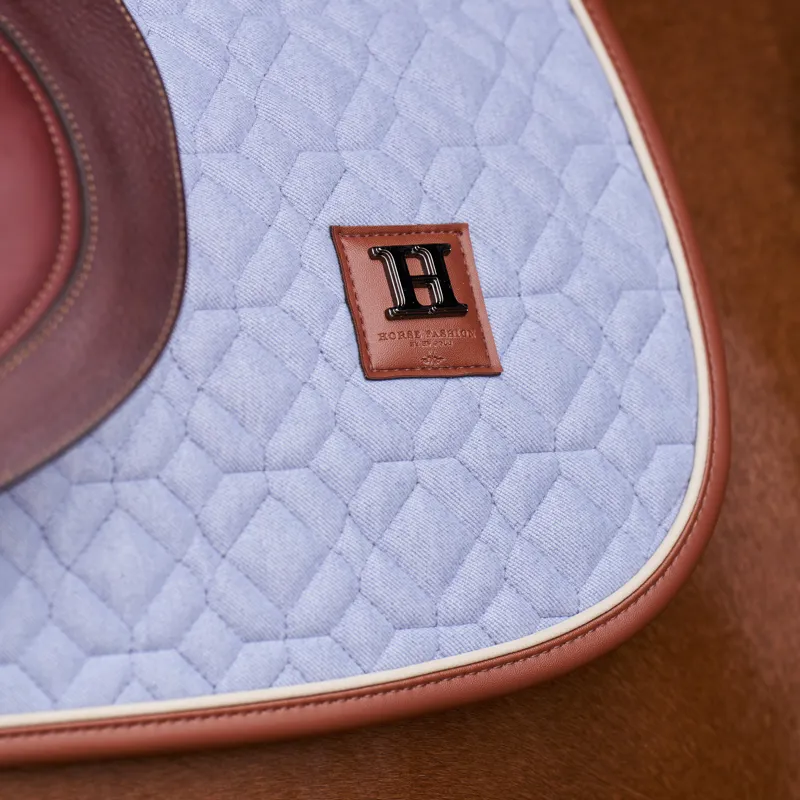 HV Polo Luxi Dressage Saddlepad Full - Powder Blue-2