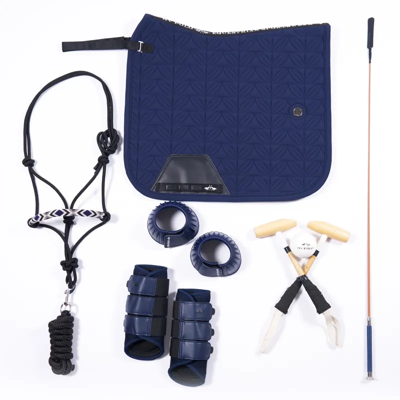 HV Polo Elisa Dressage Saddlepad Full - Navy-1