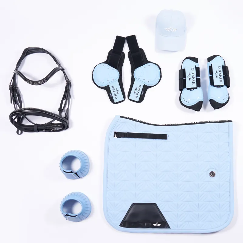 HV Polo Elisa Dressage Saddlepad Full - Powder Blue-3