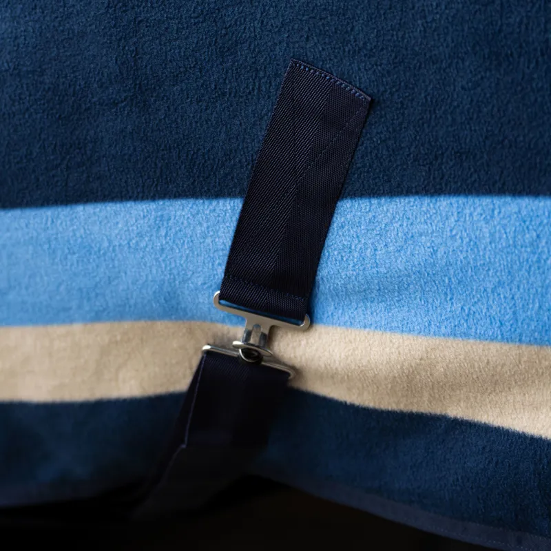 Imperial Riding Stripe Fleece Rug - Navy-4
