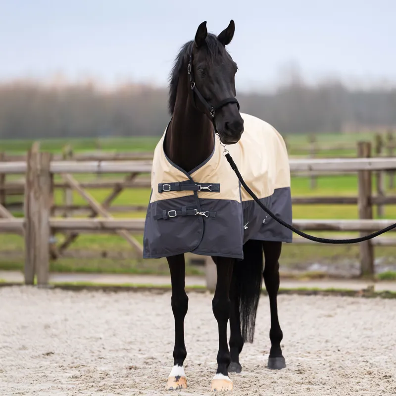 Imperial Riding Limited 300g Highneck Turnout Rug - Beige/Grey-1
