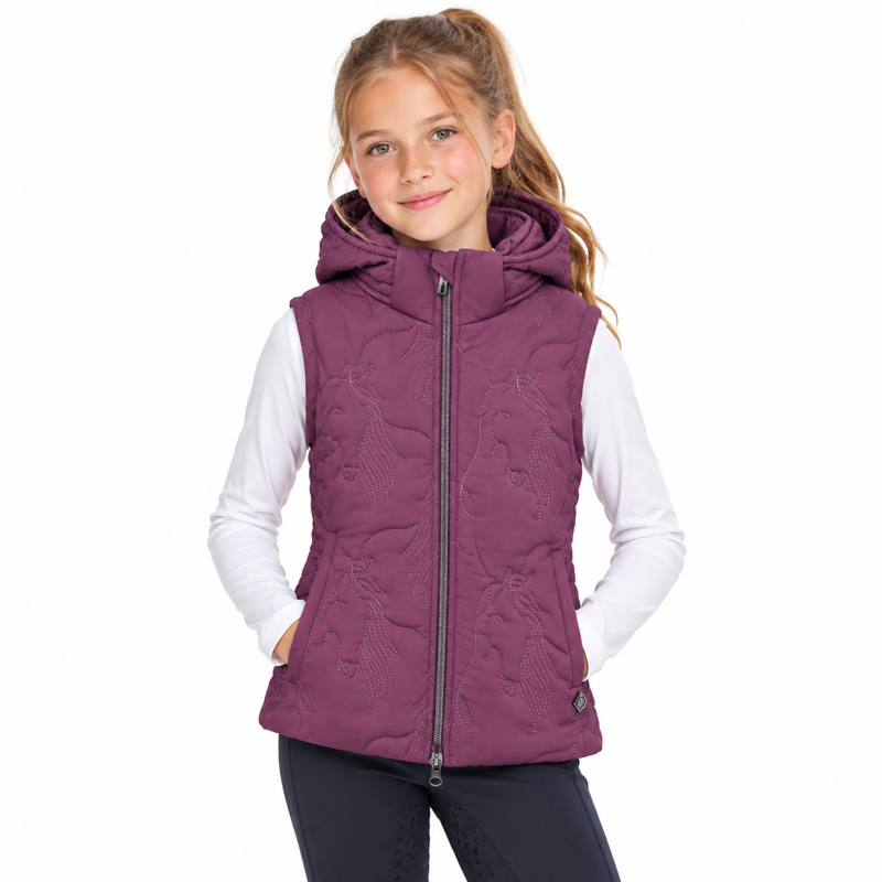 Imperial Riding Kids Lexy Bodywarmer - Dark Mauve-1