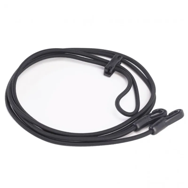 John Whitaker Elasticated Training Reins - Black