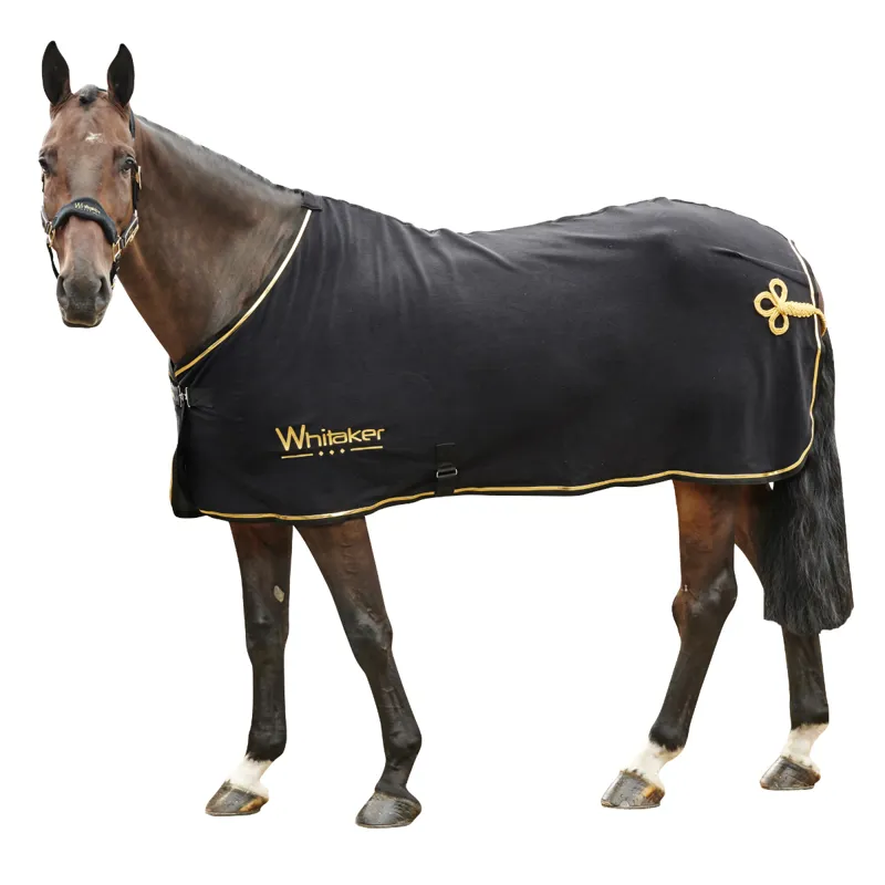 John Whitaker Thornton Fleece Show Rug - Black and Gold 