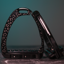 Tech Stirrups Children's Venice Sloped Evo Swarovski Safety Stirrups Untamed Collection Leopard Stirrups - Black/Crystal