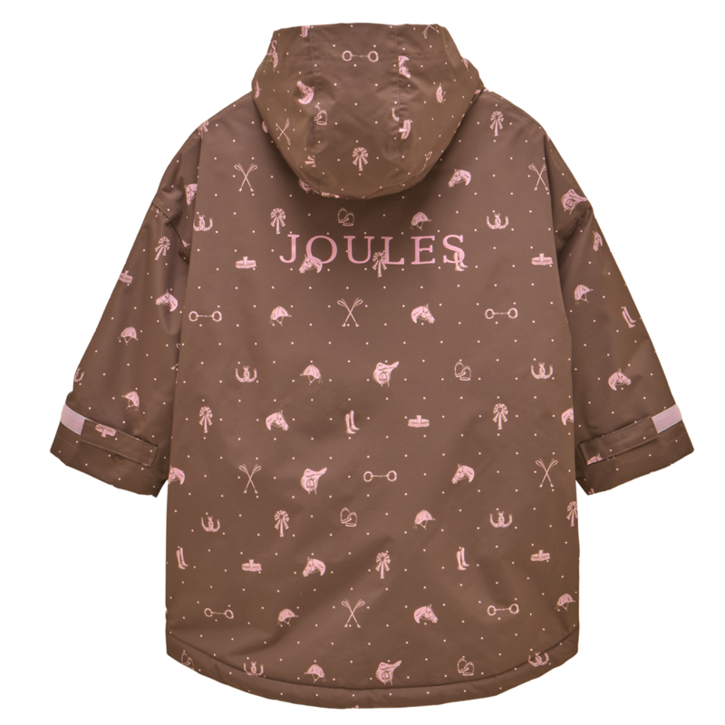 Joules Girls' Coverall Waterproof Coat - Chocolate Brown-1