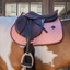 Kentucky Onion Quilt Neon Leather Jumping Saddlepad Full - Old Rose