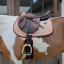 Kentucky Onion Quilt Neon Leather Jumping Saddlepad Full - Beige
