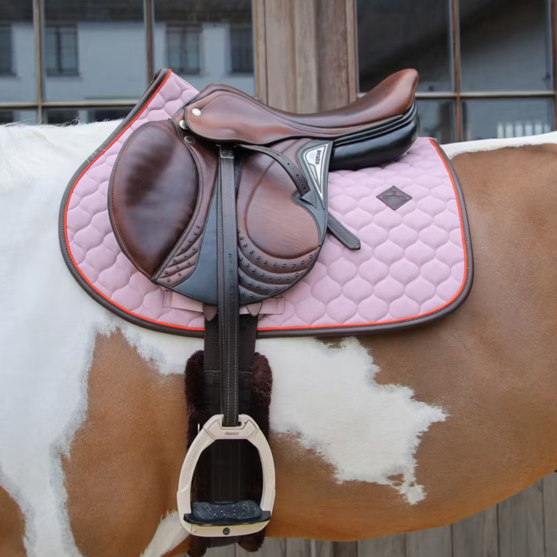 Kentucky Onion Quilt Neon Leather Jumping Saddlepad Full - Lavender