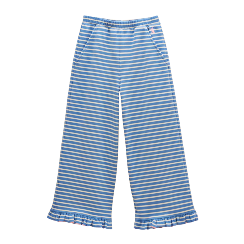 Joules Girls' Sophie Rib Frill Leggings - Blue Stars