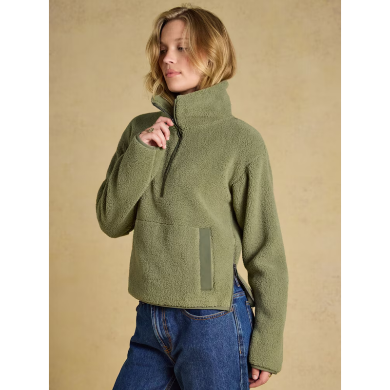 Joules Ladies Short Tilly Fleece - Olive Green-1