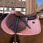 Kentucky Mini Pearls Velvet Show Jumping Saddlepad - Old Rose