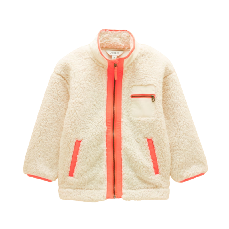 Joules Girls' Tilly Full Zip Fleece - Cream