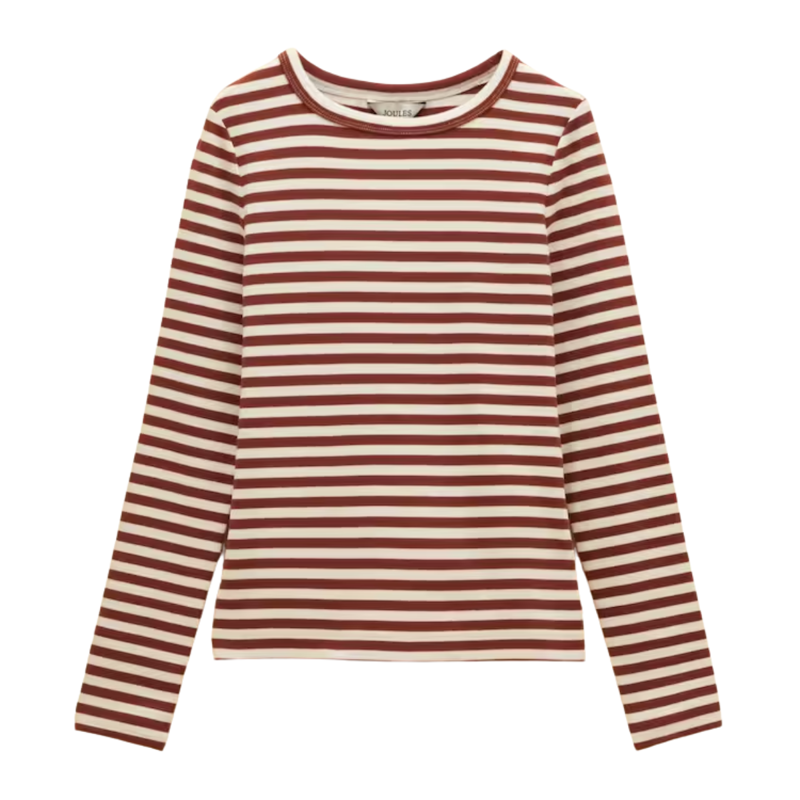 Joules Ladies Sophie T-Shirt - Russet Creme-5