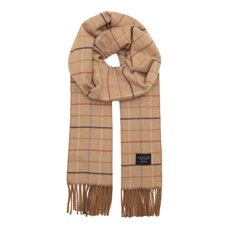 Joules Ladies Langtree Scarf - Neutral Check