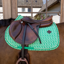 Kentucky Velvet Maze Cipher Printing Jumping Saddlepad - White/Green