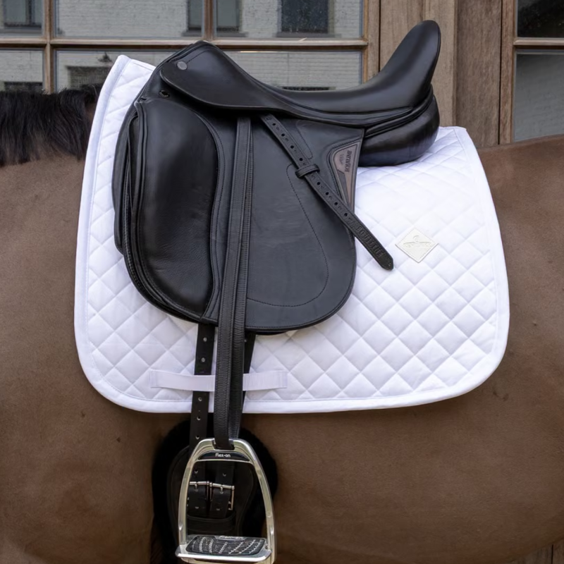 Kentucky Sheepskin Skin Friendly Diamond Dressage Saddlepad Full - White