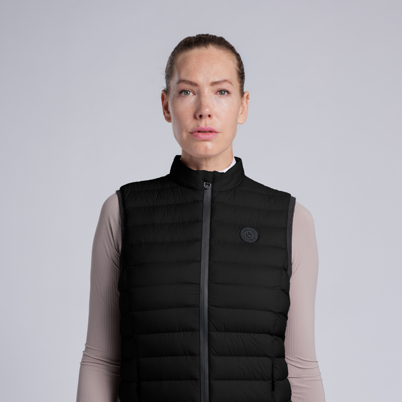 Cavalleria Toscana Women's Lightweight Comfort Nylon Gilet - Black-1
