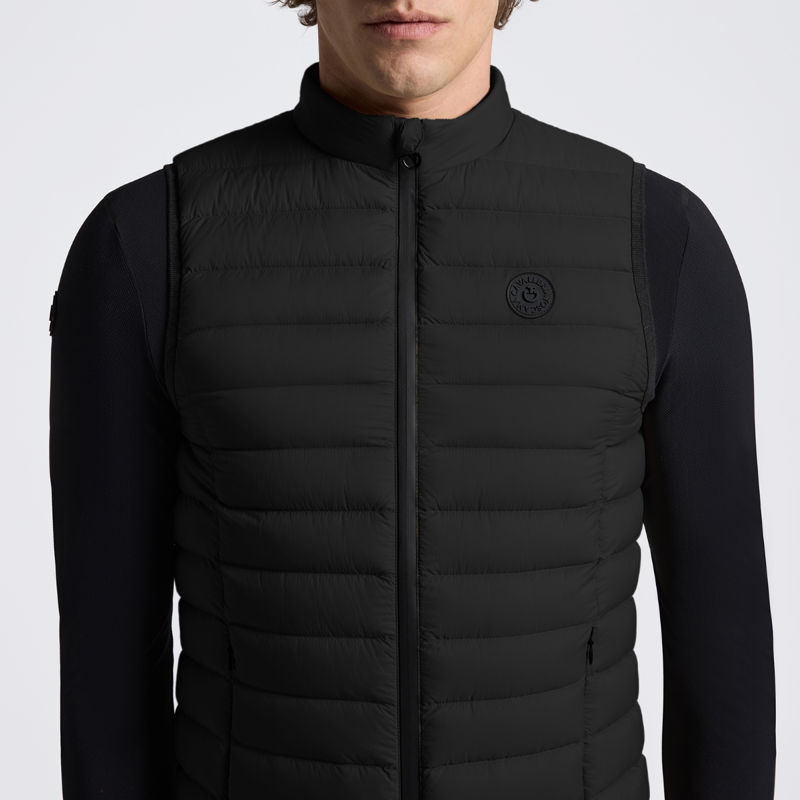 Cavalleria Toscana Men's Lightweight Comfort Nylon Gilet - Black-1