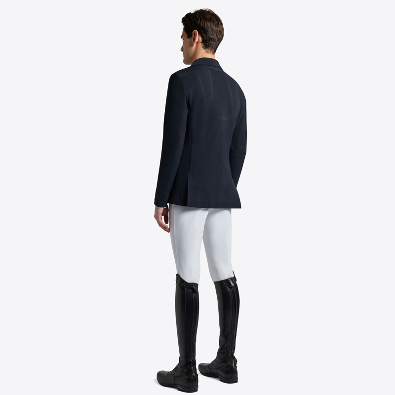 Cavalleria Toscana Men's R-EVO Light Tech Knit Zip Competition Jacket - Navy-2