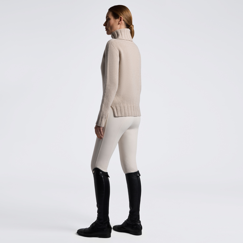 Cavalleria Toscana Women's Pure Wool Turlteneck Sweater - Rainy Day-1