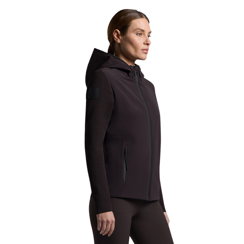 Cavalleria Toscana Women's R-EVO Tech Knit Softshell Jacket- Espresso